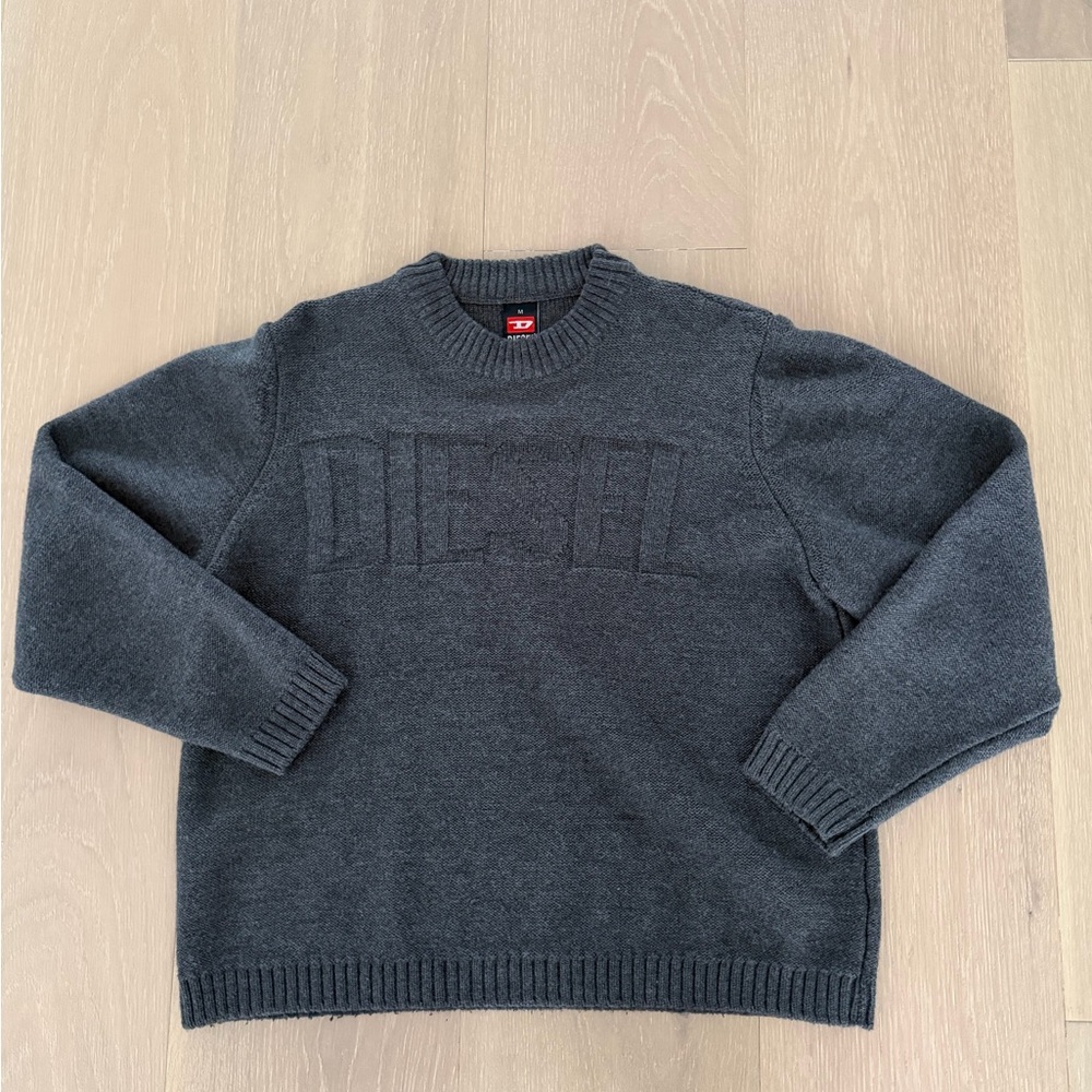 Diesel Charcoal grey wool Crewneck Sweater